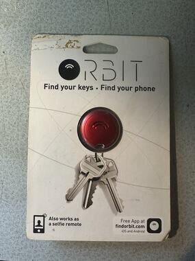 Orbit Red Bluetooth Key Finder ORB520 Selfie Remote Waterproof Battery